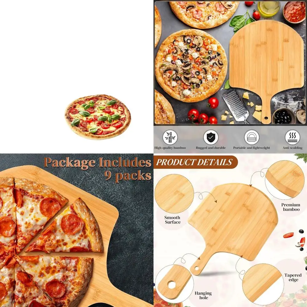 

15.75 Bamboo Pizza Peel with Handle, Multipurpose Cutting Board, Spatula for Baking, Serving Pizzas, and More