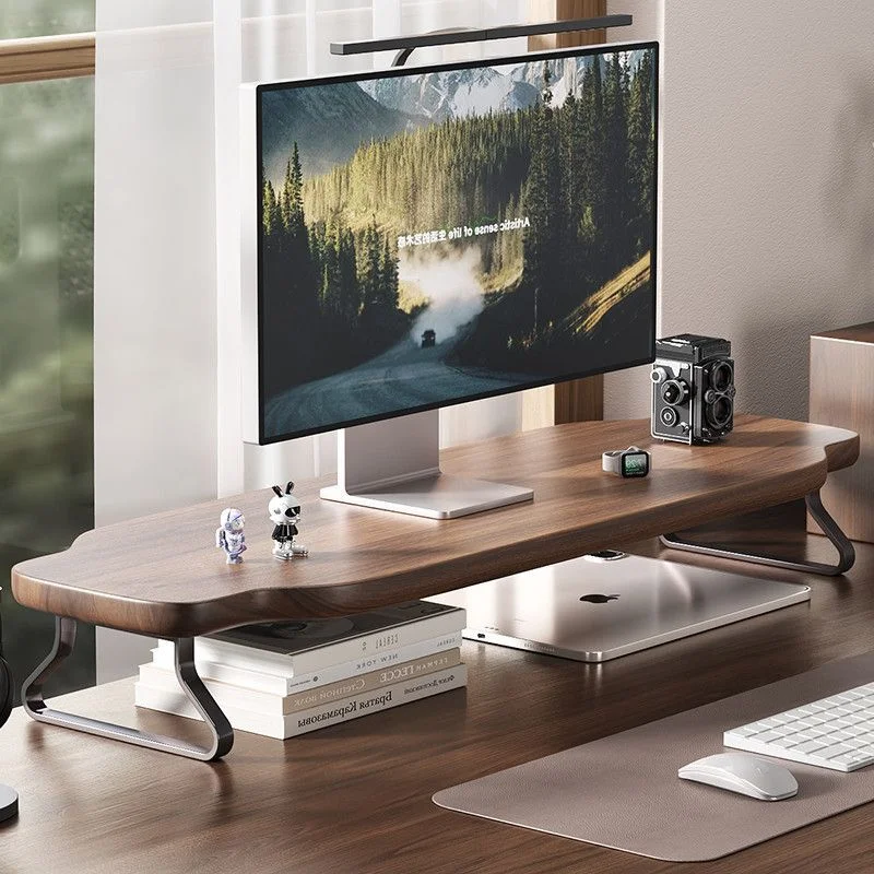 Wooden Monitor Riser Stand Desk Esports Monitors Storage Holder Office Study Desktop Computer Organizer Bracket Monitor Base