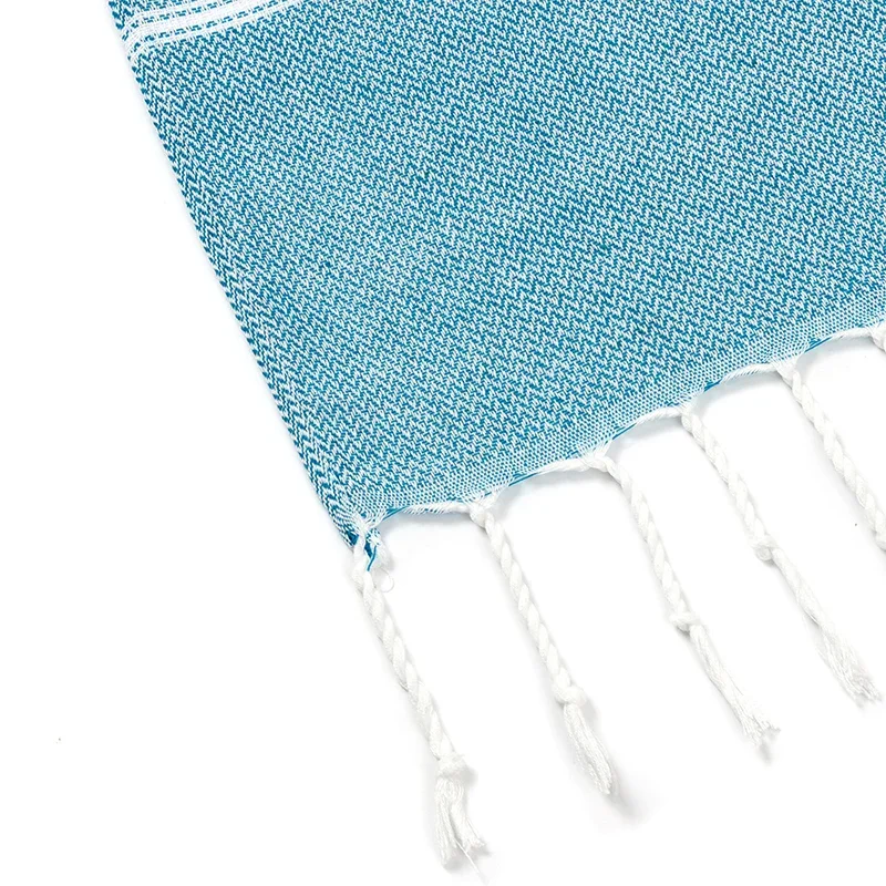 Quick Drying Beach Towel Absorbent Fringe Polyester Cotton 21 Thread Striped Türkiye Bath Towel Soft And Comfortable Suitable