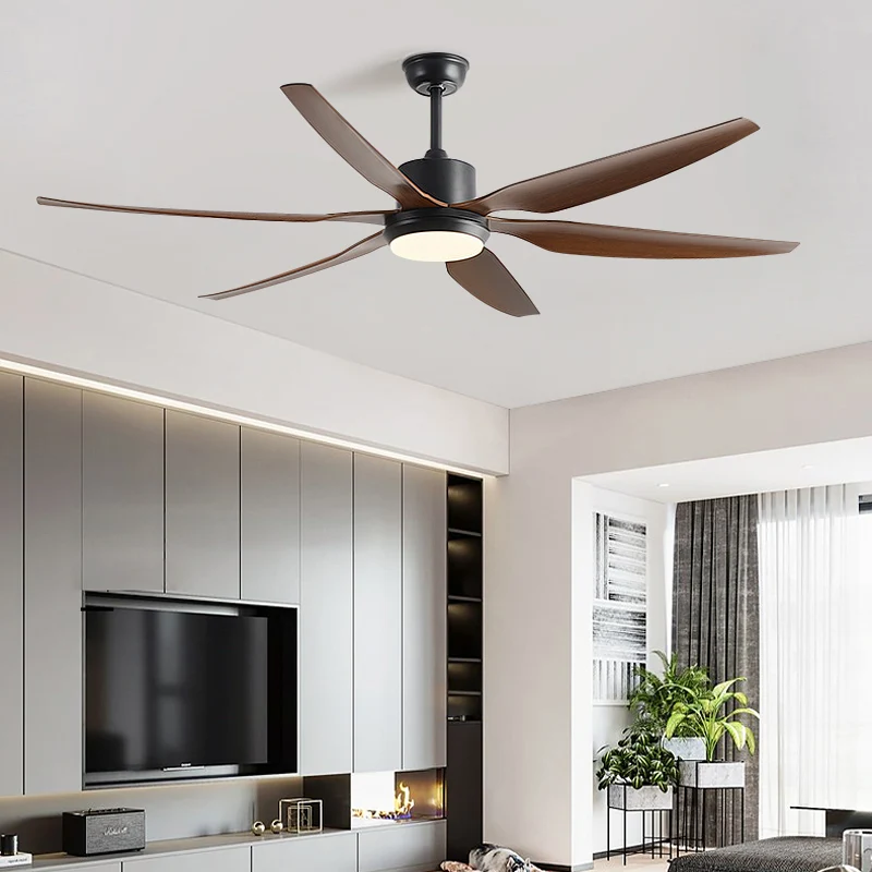 54/66inch 6 Blades DC Motor Ceiling Fan with LED Light – Create a Refreshing Room Environment  Household fan Living room