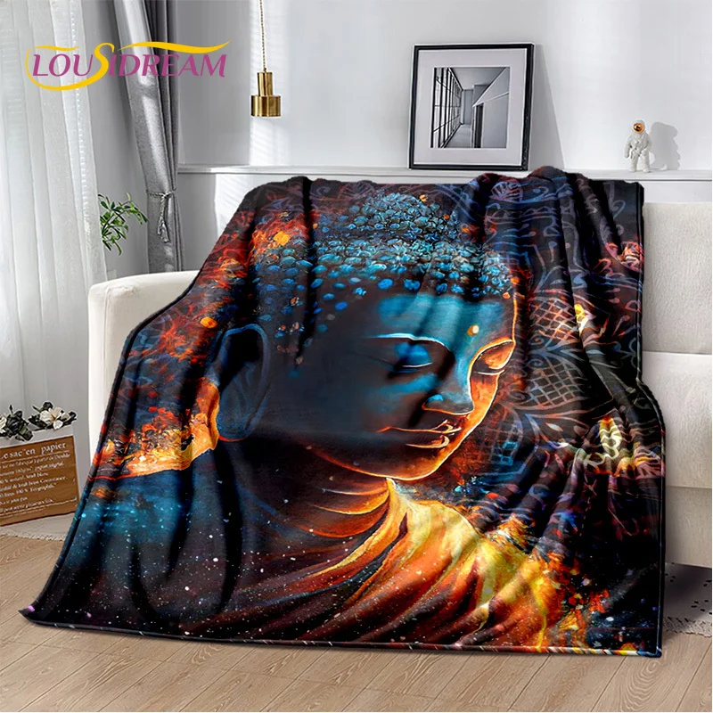 부처님 불교 종교 사규니 명상 보살, 기도하는 담요, 부드러운 던지기 담요, 가정 침실 침대 소파 커버