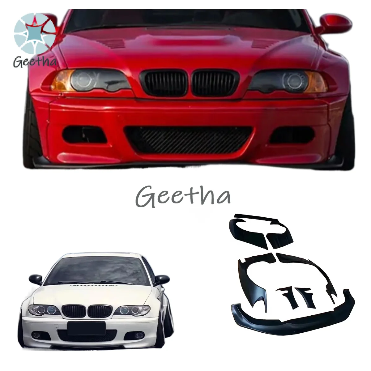 

1998-2005 Wide Body Kit for BMW E46 Retrofit Body Kit for BMW E46 Coupe Tuning Body Kit