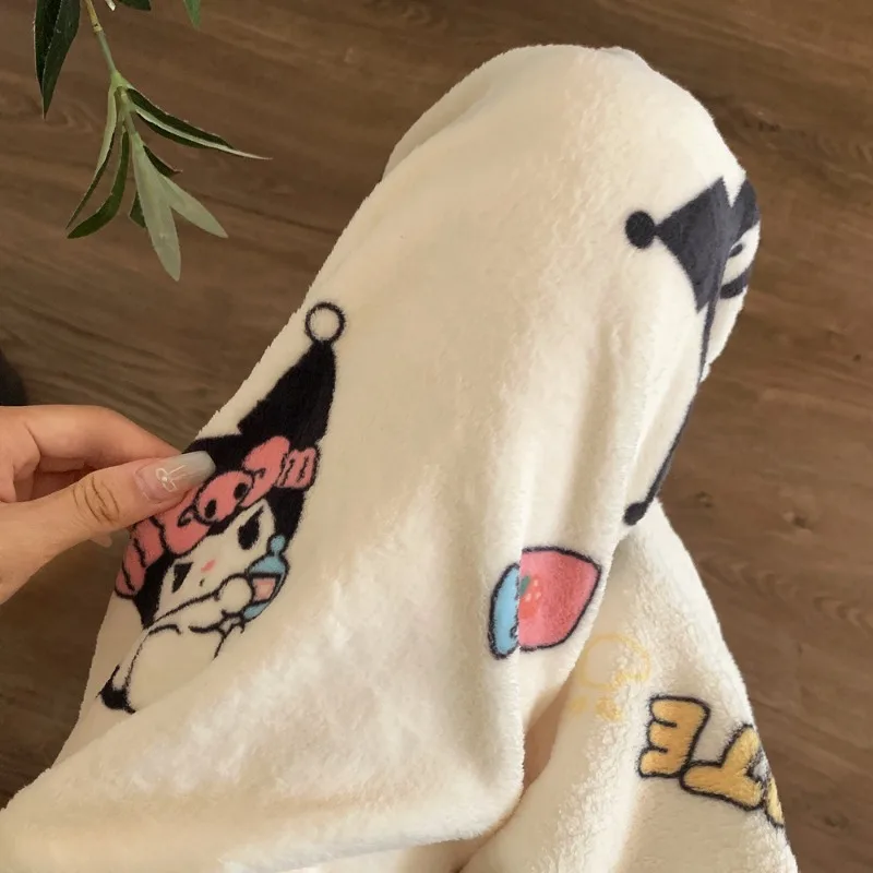 Sanrio Hello Kitty Flannel Pajamas Pants Y2k Girl Warm Woolen Anime Casual Loose Home Pants in Spring Autumn Winter Fashion Pant