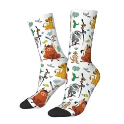 Cute Mens The Lion King Dress Socks Unisex Warm Breathbale 3D Printing Crew Socks