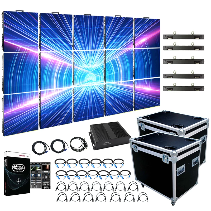 Customized OED ODM Full Color P3.9 Publicity Advertising Giant Flexible LED Screen Indoor Outdoor Stage Event Rental LED Display