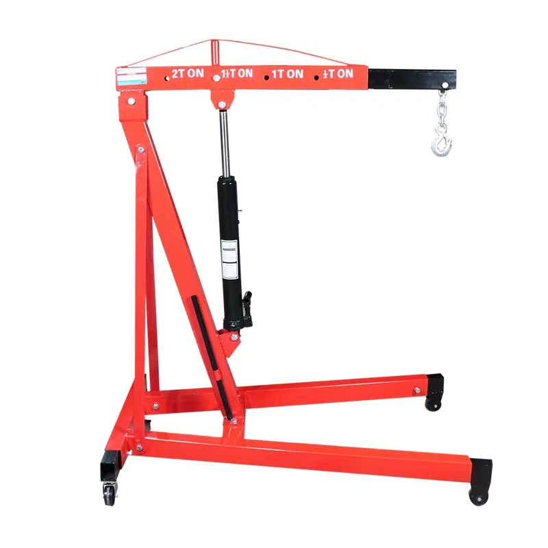 2 Ton Portable Hydraulic Lifting Car Engine Crane With Ce Certificate