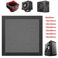 New PVC Dust Filter Cover Black Magnetic Frame PC Cooler Filter 120mm/140mm Computer Fan Grills Computer Cooler Fan 3