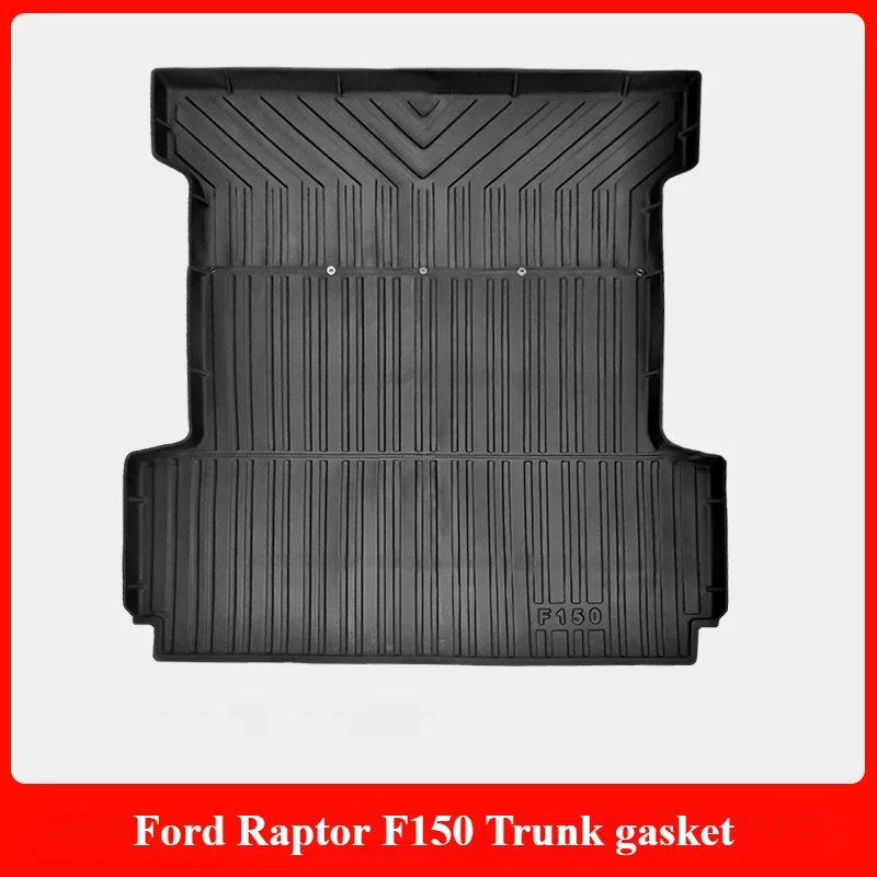 FOR Ford Raptor F150 Foot mat Trunk mat TPE Environment-friendly odor-free waterproof wear-resistant car rear bucket mat