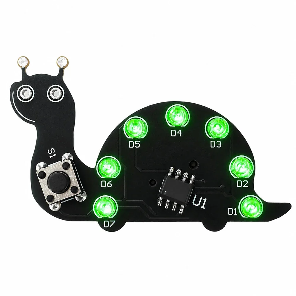 Diy Electronics Kit 3d Animal Snail Soldering Practice Module Electronic Beginner Learning Flashing Led Welding Kit