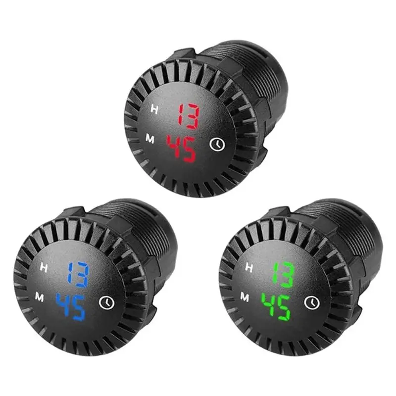 1 Piece Car LED Electronic Clock Switch Universal Car Supplies Red Light-X67A