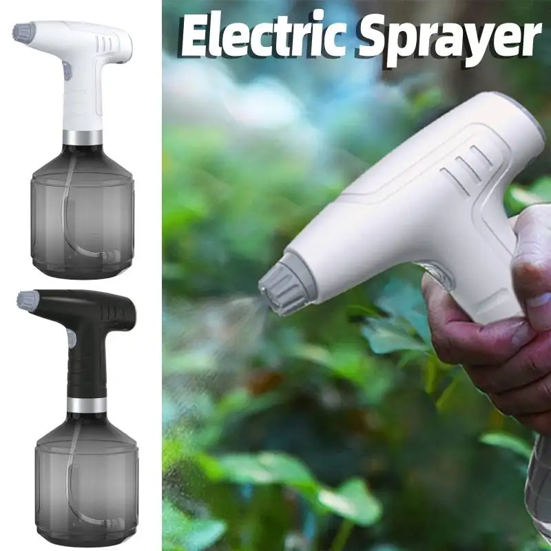 900ml Automatic Watering Fogger PET Spray Bottle 8h Working Time 360 Degree Rotating Nozzle Household Garden Electric Sprayer