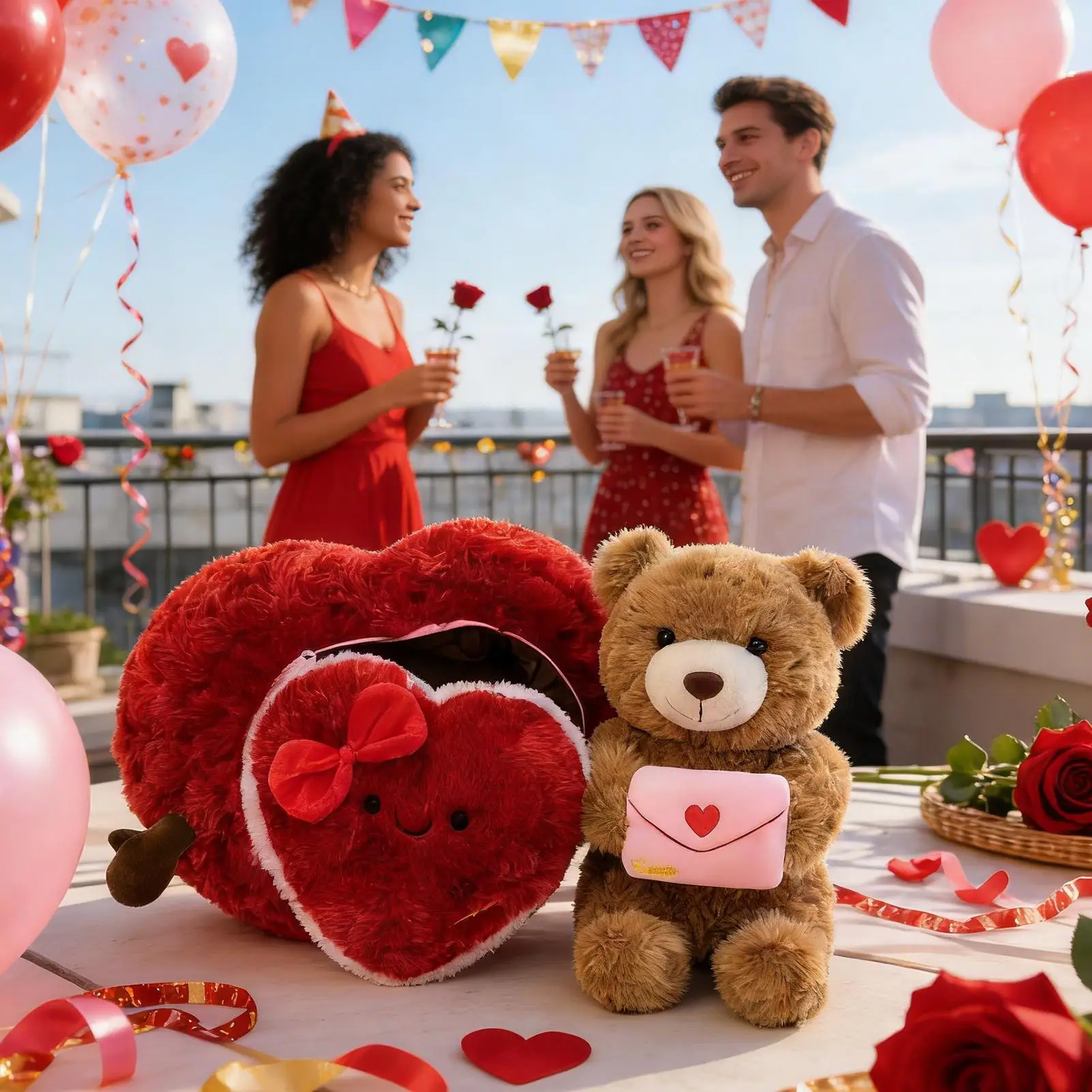 

Плюшевый мишка-сюрприз в коробке: забавная игрушка для объятий, мягкая игрушка-медведь для предложения руки и сердца, подарок на годовщину, День святого Валентина