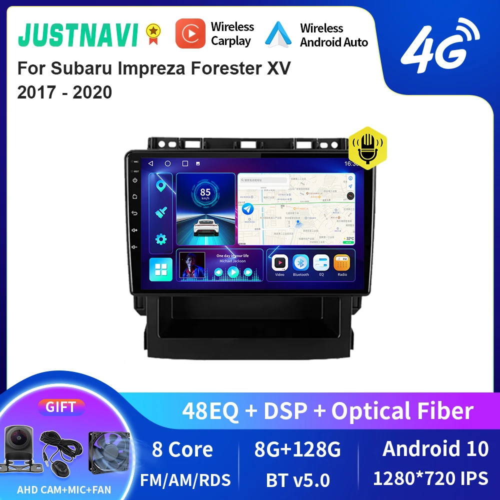 

JUSTNAVI QT10 Android 10.0 Car Radio For Subaru Impreza Forester XV 2017 - 2020 Multimedia Video Player 2din Carplay GPS Navi