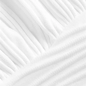 Top Damen Massive weiße Halfterhalter, Sommer Y2K Club Grunge Kleidung, Deep V -Neck, kein Rücken, ärmelloses Tanktop, Streetwear 12 Hauptverkäufe von Branco Branco - №2