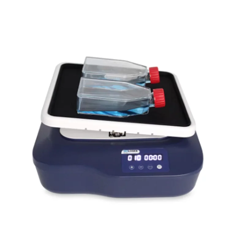 

LED digital shaker RS180-S with a maximum load capacity of 2kg, equipped with a disc platform and a serrated angle of 7 degrees