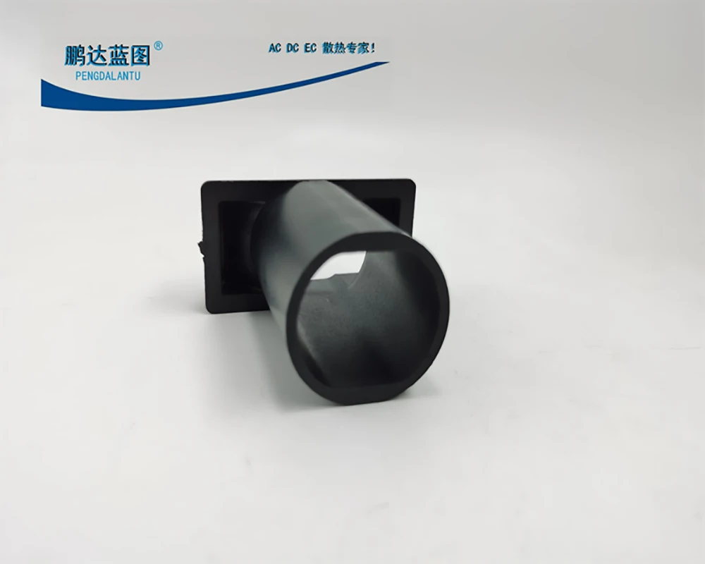 Round head poly air outlet cooling fan plastic head installation round mouth round hole 9733 12032 barbecue oven blower