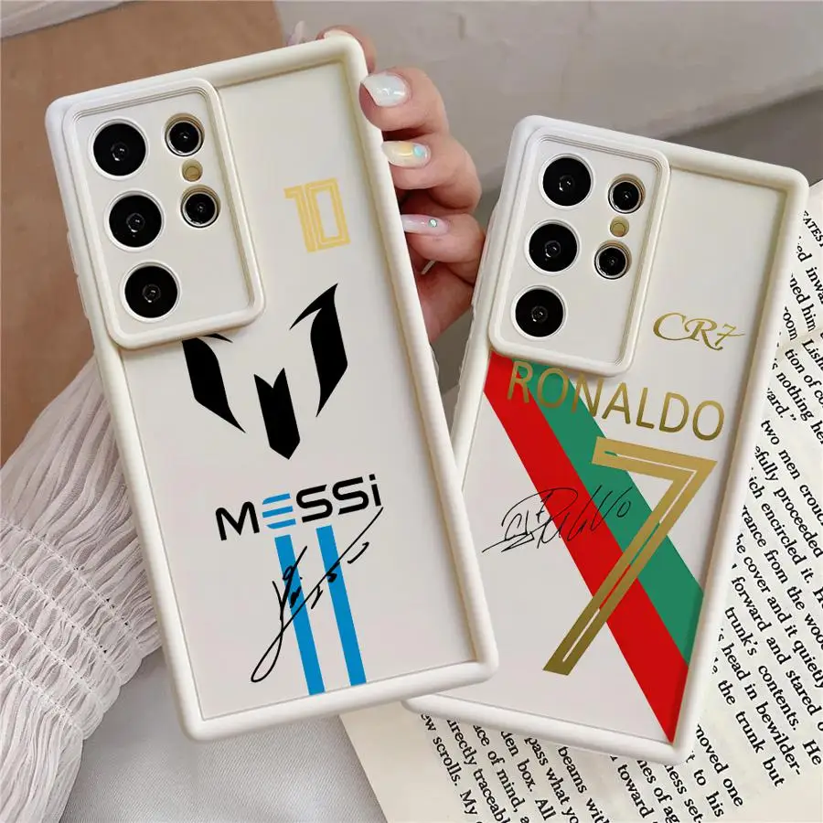 S-Spuerstar M-messis Phone Case for Samsung Galaxy S24 S23 Ultra S22 S21 S20 FE S22 Plus S23FE S21 Ultra Soft Cover Funda Capa