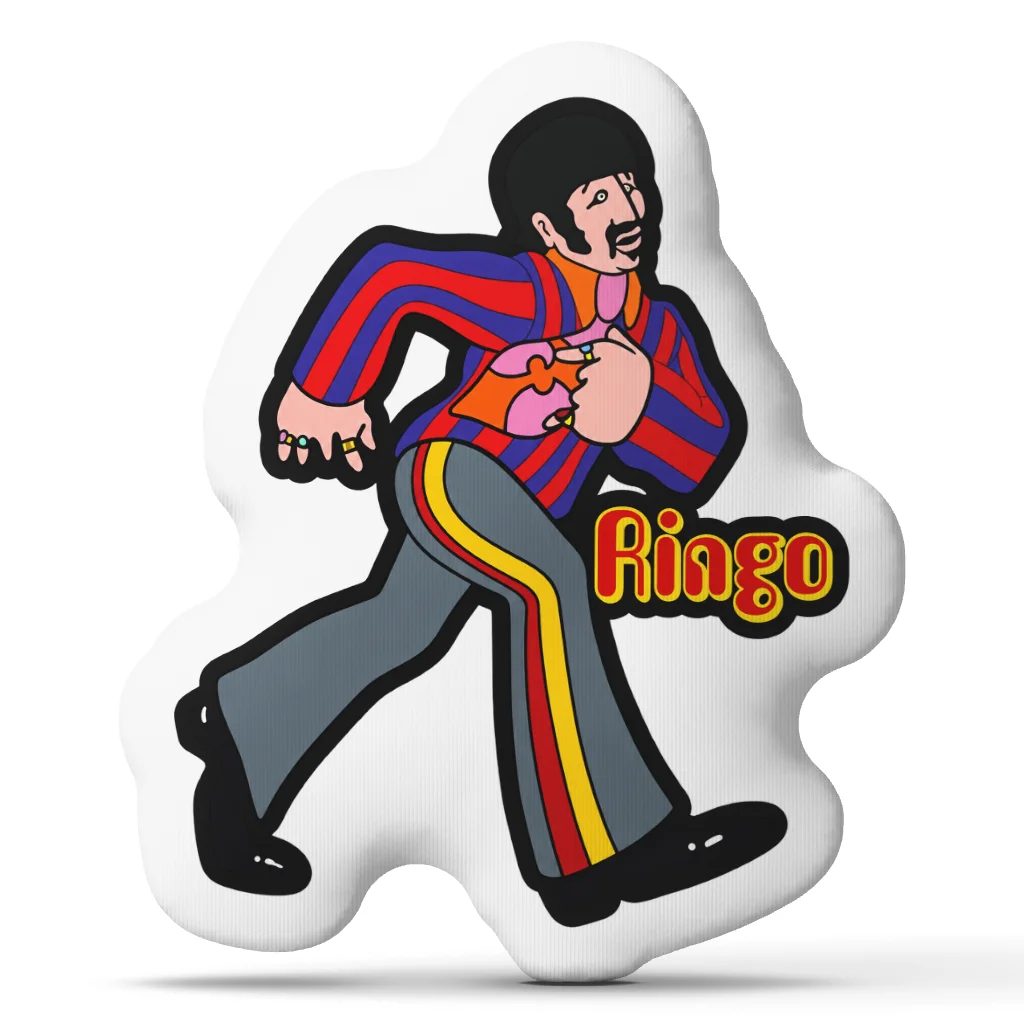 Ringo Starr Beatles Shaped Pillow Cushion Musician Throw Pillow Irregular Stuffed Sofa Decor Rock and Roll Fan Gift Home