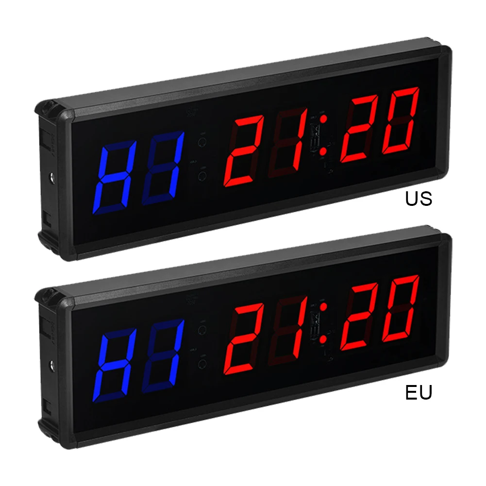

Portable Gym Timer LED Workout Clock Count Down/Up Fitness Clock Remote Control Digital Interval Timer Stopwatch Sports Training