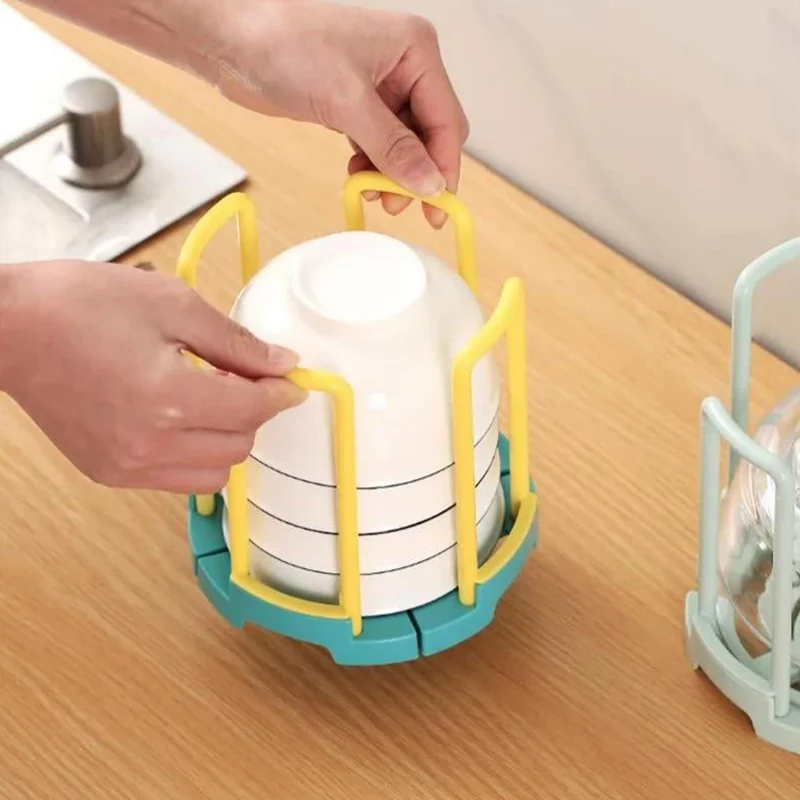 Multifunctional Extendable Dish Rack Removable Drain Board for Kitchen Counter Tableware Storage and Draining