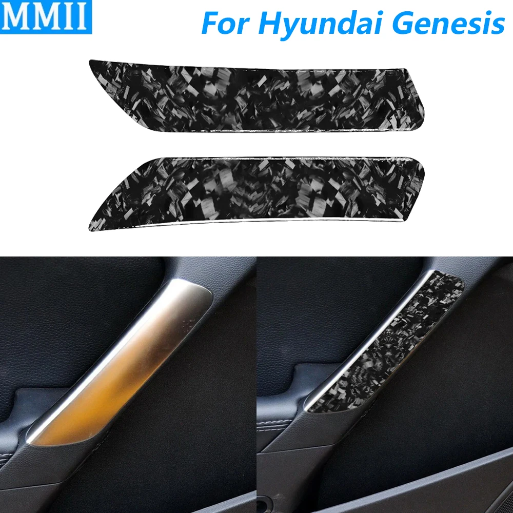 

Для Hyundai Genesis Coupe 2013-2016 кованая дверная ручка из углеродного волокна, панель поручня, накладка, автомобильные аксессуары, декоративная наклейка