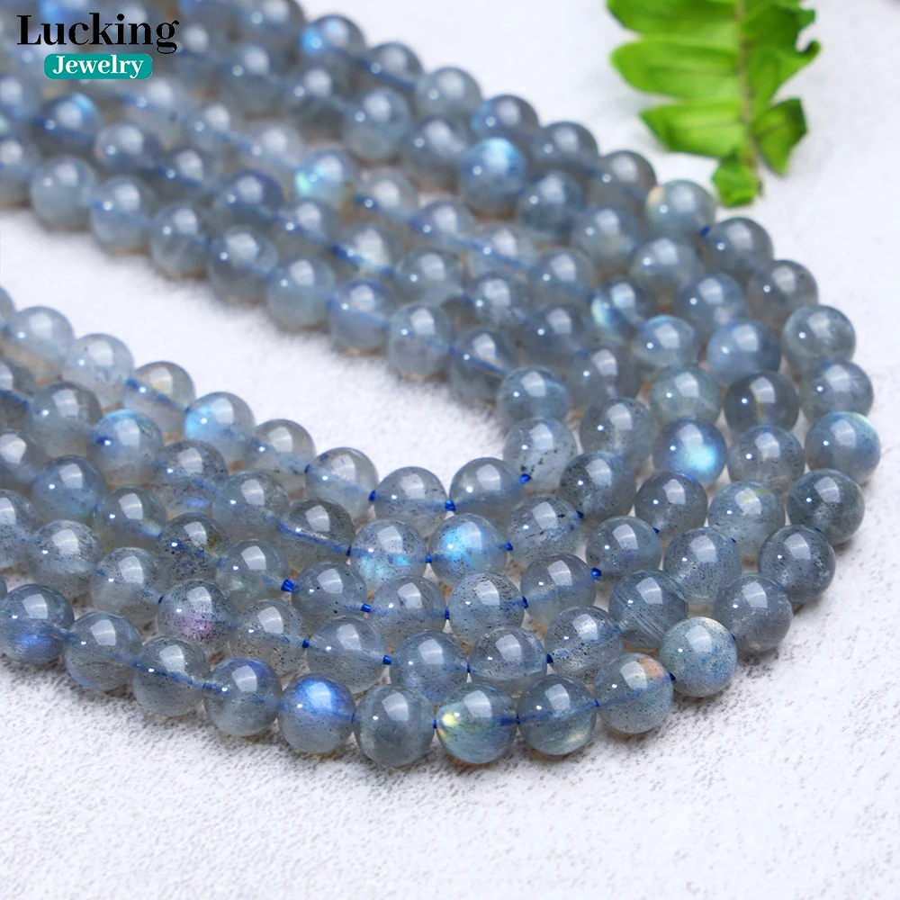 Hot Sell A+ Natural Blue Labradorite 4/6/7mm Shiny Round Loose Stone Beads For Jewelry Making Strand 15 Inch Wholesale