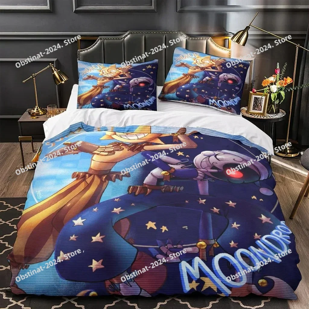 

Sundrop Moondrop 3D Printed Duvet Case Pillowcase Bedding Set Twin Full Queen King Size For Bedroom Decor