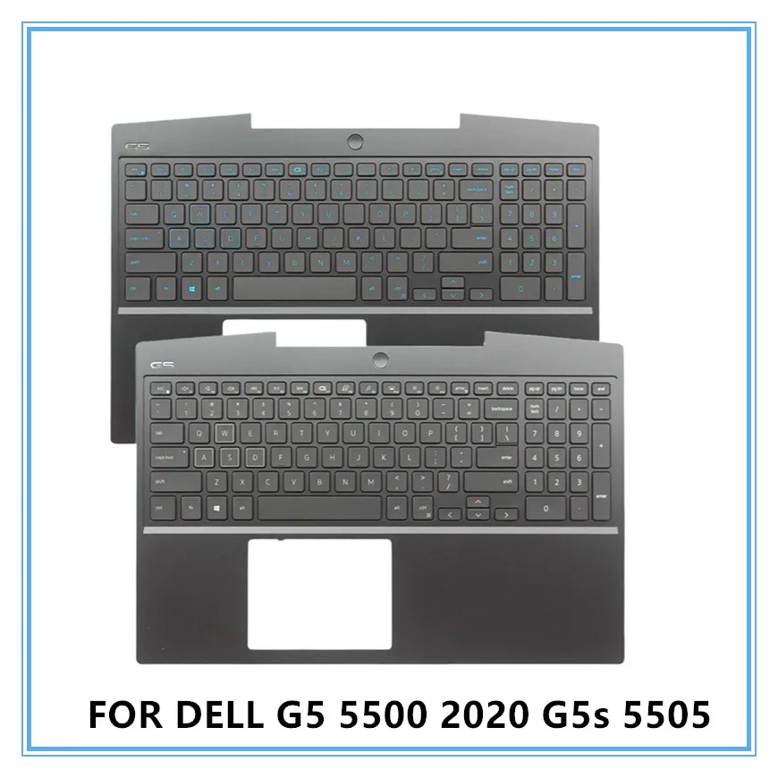 

Новая клавиатура с упором для рук и подсветкой для ноутбука DELL G5 5500 2020, G5S 5505, верхняя крышка упора для рук, стандартная клавиатура США