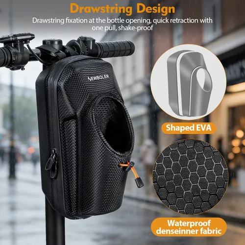 Imagen 2 del producto NEWBOLER-Bolsa para patinete eléctrico de 3L/5L, accesorios para vehículos eléctricos, bolsa para botella de agua, bolsa frontal impermeable para patinete, bolsa para bicicleta