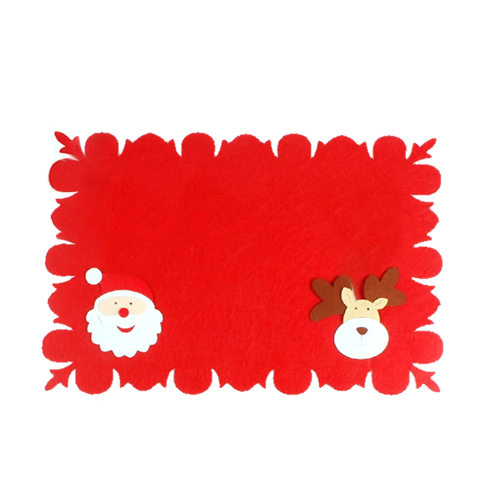 

Christmas Table Mat Tableware for Dinner Decor Mats Decorations Placemat Ornaments Placemats