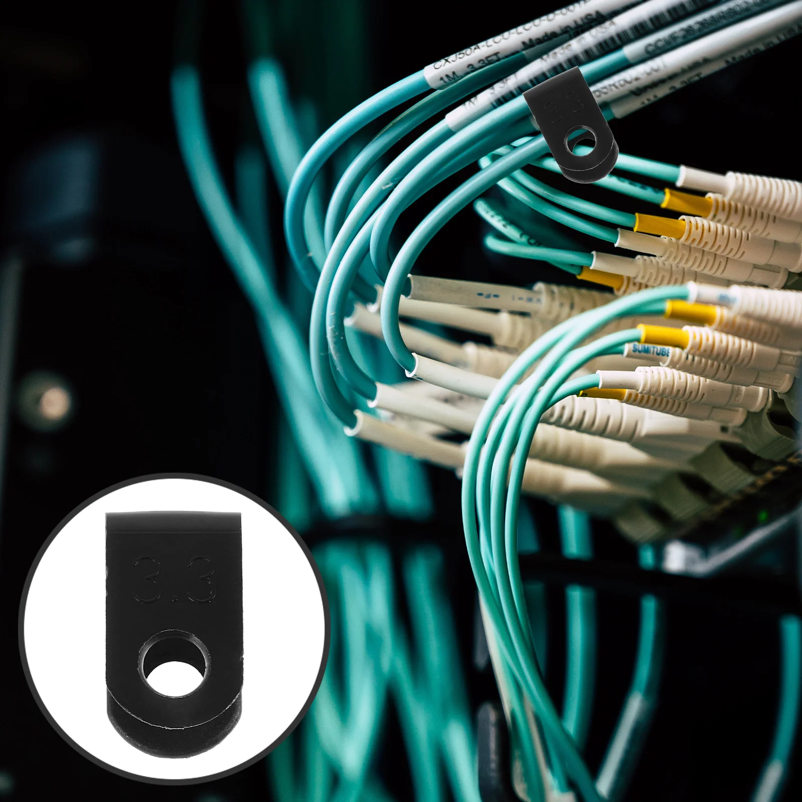 

1000Pcs Plastic Cable Clamp Fastener Wire Clips Simple Installation Large Capacity Automotive Wire Clips U Brackets