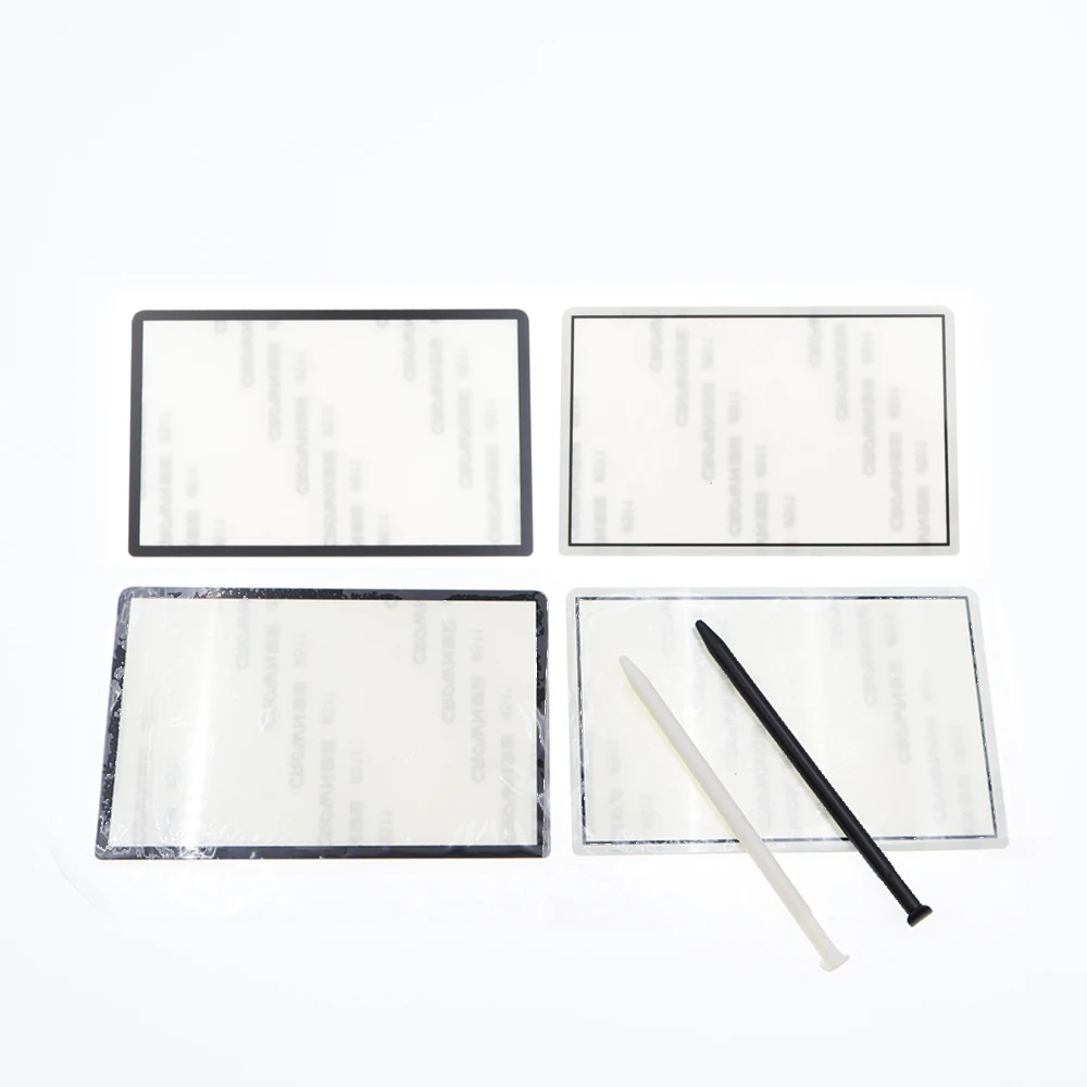 1PCS Plastic/Glass Top Screen Lens Cover For New 3DS Upper LCD Screen Protector Panel Top Surface W/ Adhesive - view 3