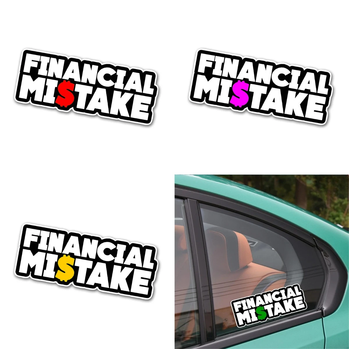 

Jump Time Financial Mistake JDM Funny Car Sticker Decal JDM Tuner Window Door Decal Laptop Bumper Fashion Car Accessories