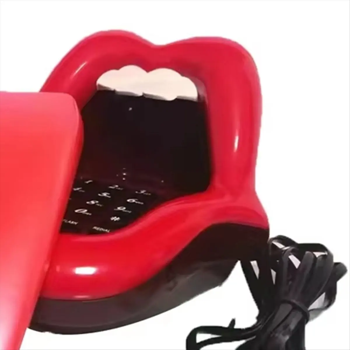 A86G NEW Funny Tongue Stretching Lips Corded Telephone with LED Indicator, Tone/Pulse , Mini Landline Phone US Plug