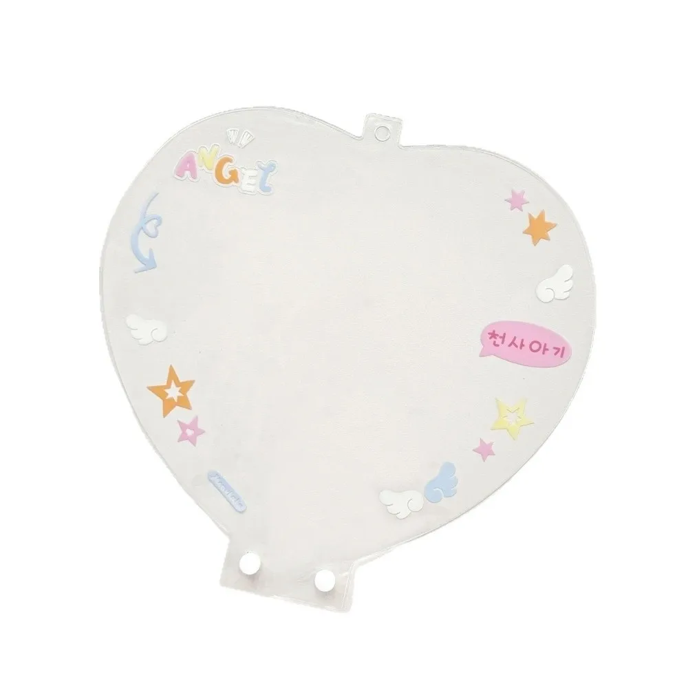 PVC for Kpop Fan Protector Sleeve Waterproof Dustproof Large Picket Fan Storage Sleeve Heart Shape Fan Case Large Picket Fan