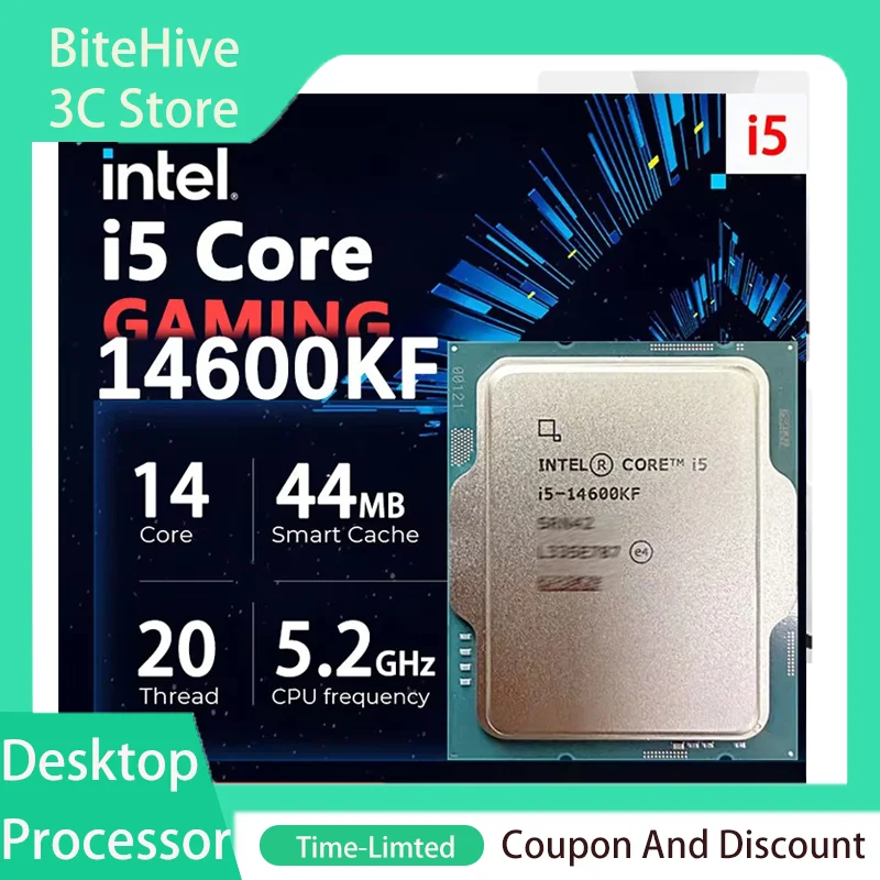 Core I5-14600KF Desktop Processor 14 Cores 20 Threads Up To 5.3GHz 24M Cache Turbo LGA 1700 Unlocked CPU No IGP Without Cooler