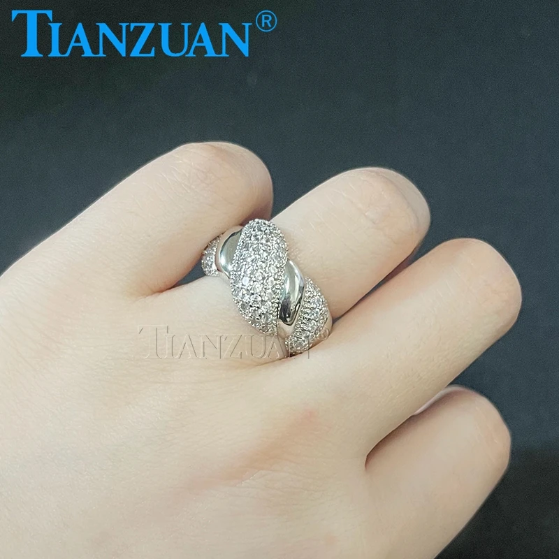 11mm Moissanite Rings D Color VVS1 With Certificate For Men 925 Sterling Silver Band Hip Hop Jewelry