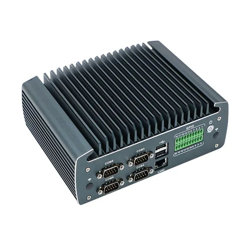 Partaker Fanless Mini PC Celeron J6412 Win11 Linux 6 COM 3 LAN TPM 2 0 HDMI DP GPIO 9 36V Industrial Computer