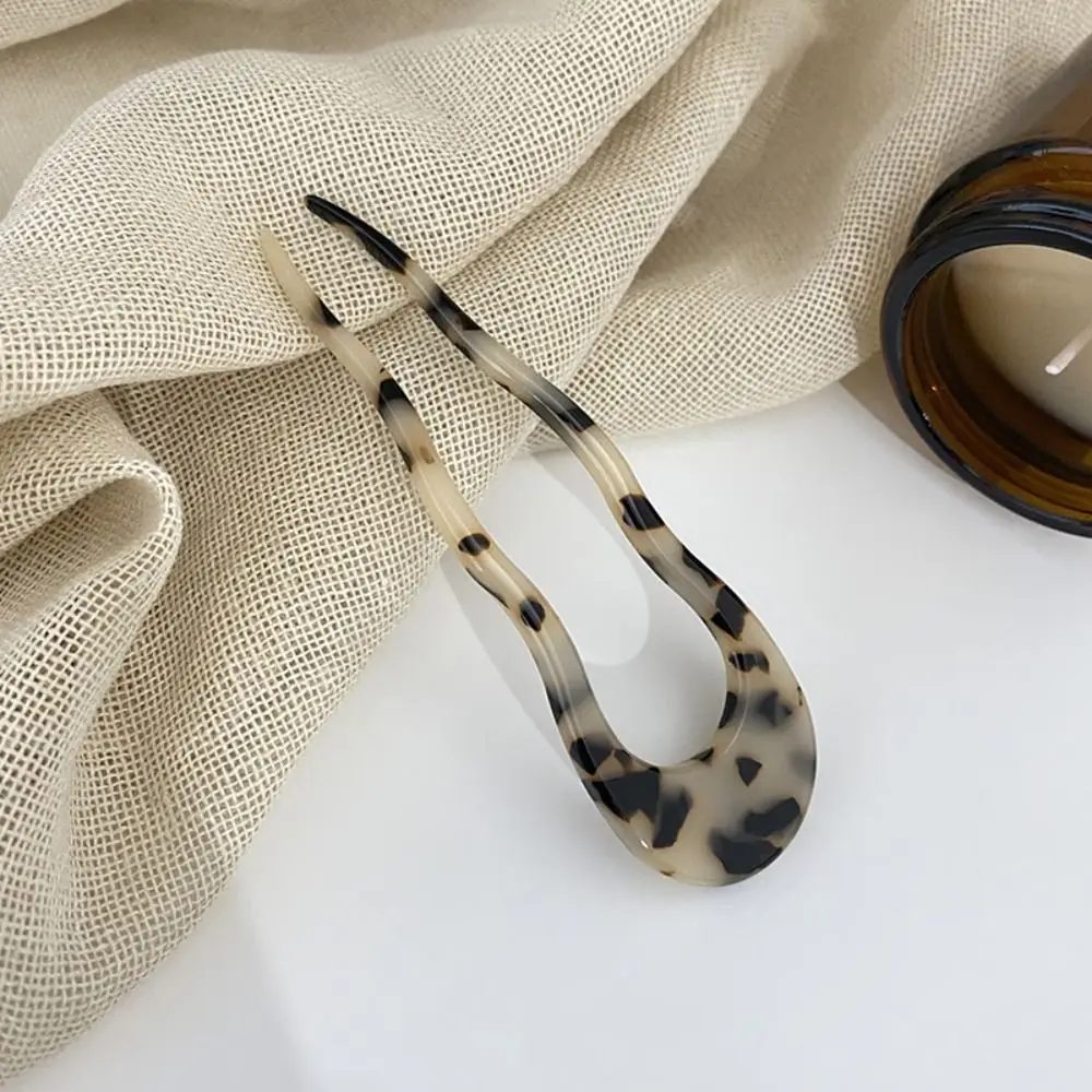 New Creative Design Hair Fork Hair Accessory Resin Hairpins U-Shaped Hair Sticks Women