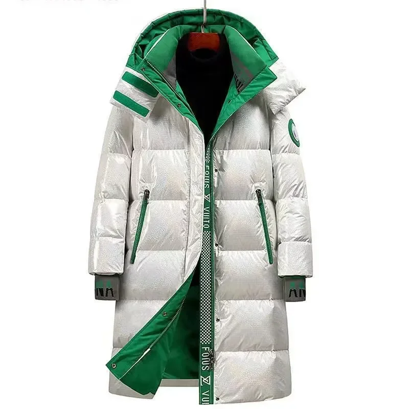 Wash-Free Down Cotton-Padded Jacket for Women, Loose Long Overcoat, Thick Warm Parker Coat, Korean Hooded Jacket, New, Winter