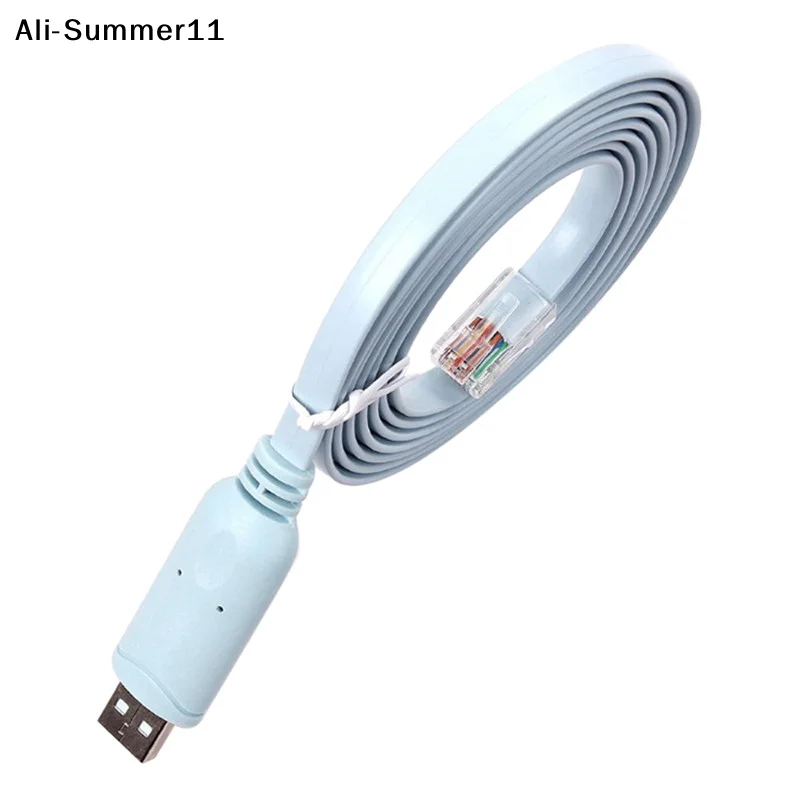 【A6b】()1Pc 2025 New 1.8M USB to RS232 Serial to RJ45 Cable CAT5 Console Adapter Cable Cord for Routers