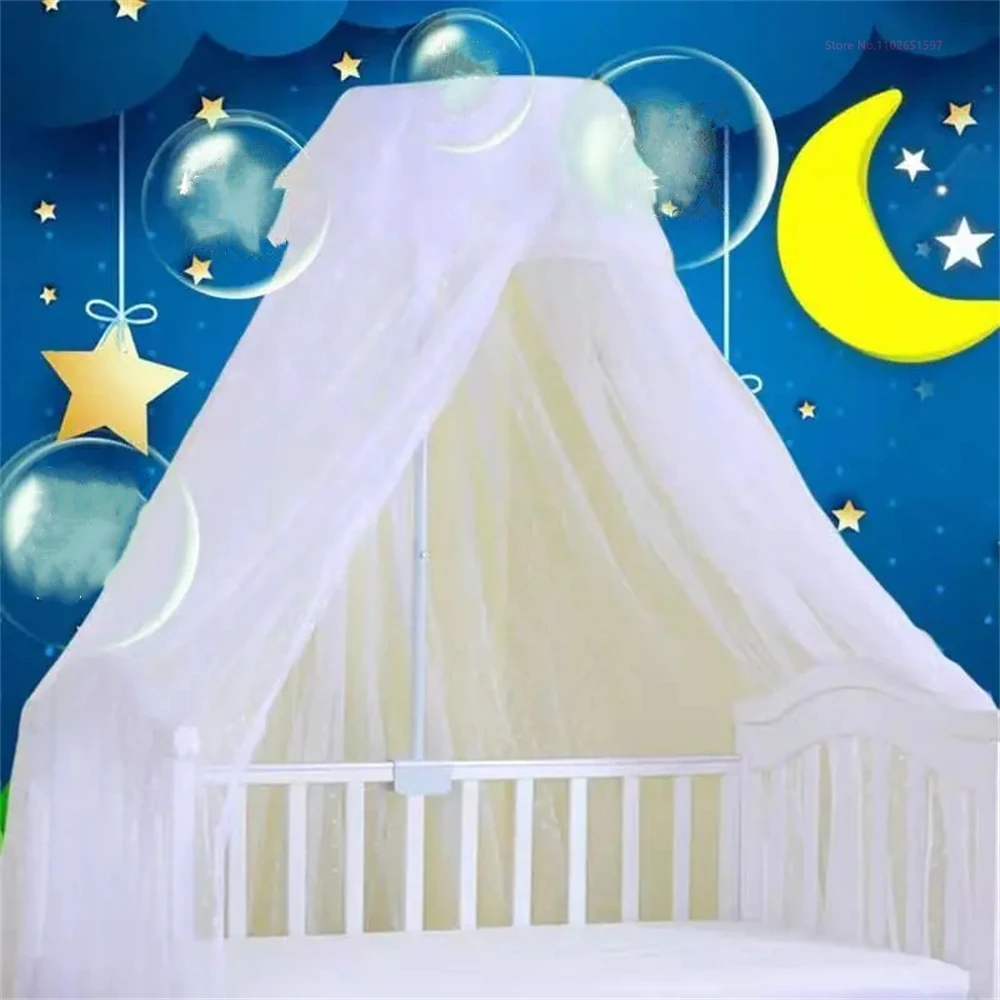 Baby Mosquito Net Mesh Dome Elegant Hung Decor Dome Mosquito Net Tent Star Decoration Newborn Infants Portable Canopy Kids Bed