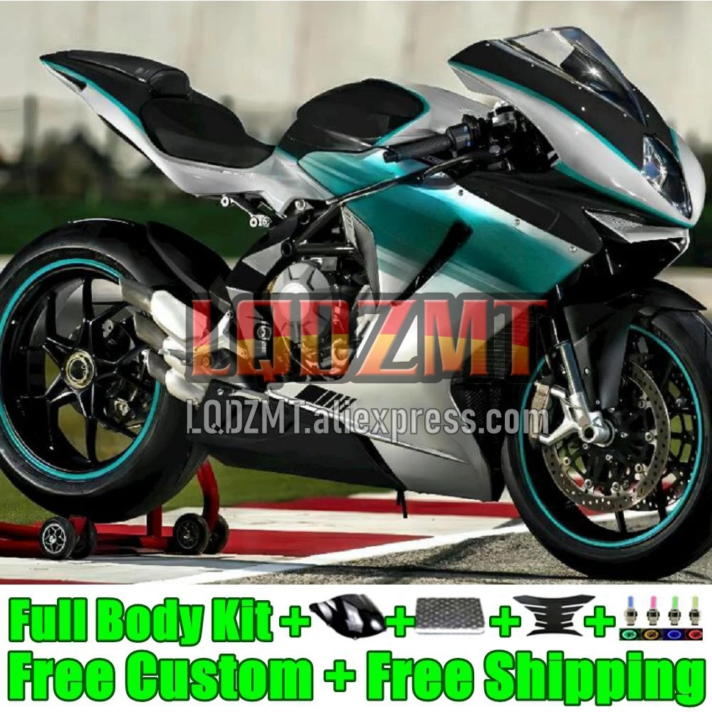 Body For MV Agusta F4 R312 750S 1000 R 750 1000CC Kit 11No.88 green silvery 1000R 312 1078 1+1 2005 2006 MA MV F4 05 06 Fairings