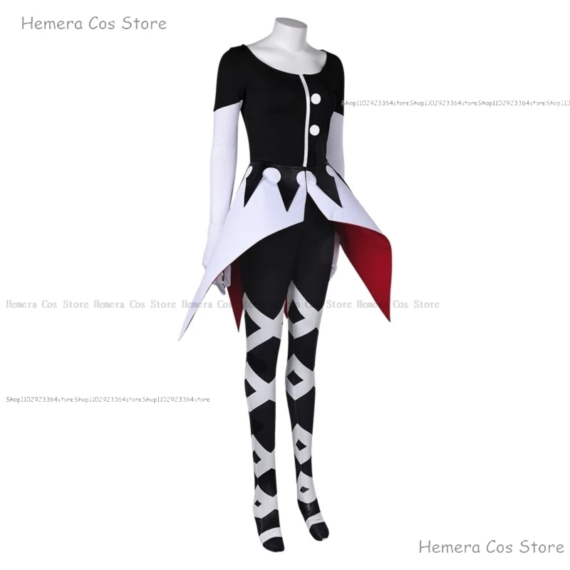 Hazbin Carmilla Carmine przebranie na karnawał Anime Hotel Carmilla Cosplay jednolite paznokcie Demon impreza z okazji Halloween kobiety fantazyjny