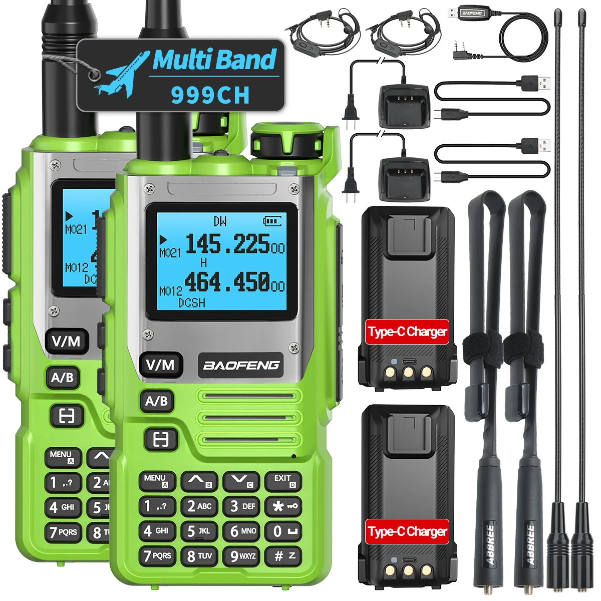 

1/2PCS Baofeng UV K61 Walkie Talkie Multi Band Wireless Copy Frequency Type-C Long Range Upgraded UV-5R UV 5RH K5(8) Ham Radio