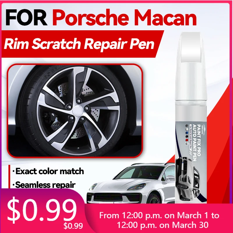 Accesorios para Autos, Lápiz Reparador de Pintura para Porsche Macan 2014-2025, Reparación de Arañazos en la Pintura, Blanco S9R, Tiza M9A