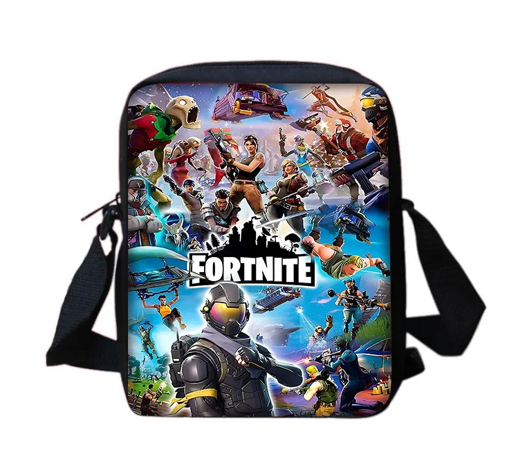 Boy Girls Printed Shoulder Messenger Bag Child Hot Game Design-F-FortniteS Casual Handbag Men Women Phone Bag Shopping Bag