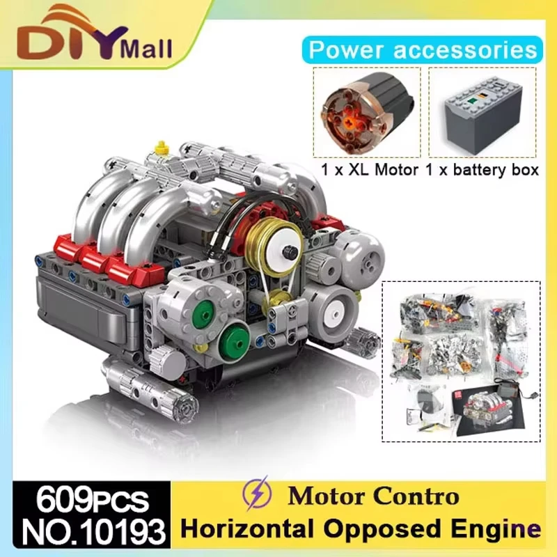 

Mold King 10193, модель горизонтально противоположного двигателя, высокотехнологичная сборка мальчика, мотор-привод, игрушка в подарок