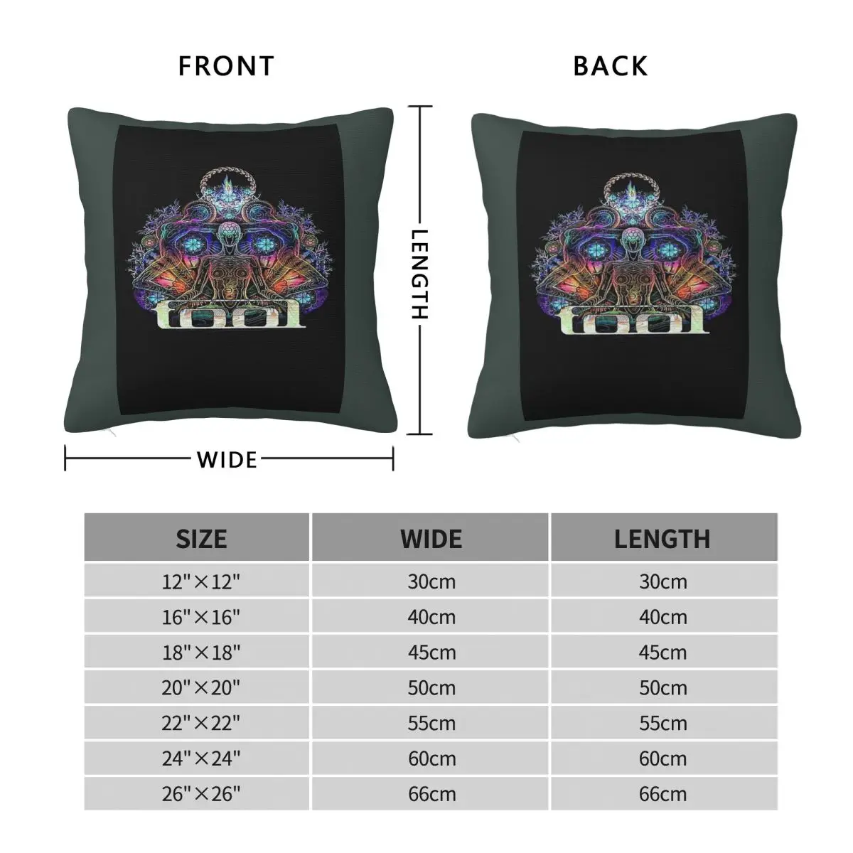 Tool Band Logo Square Pillowcase Polyester Linen Velvet Printed Zip Decor Throw Pillow Case Home Cushion Cover