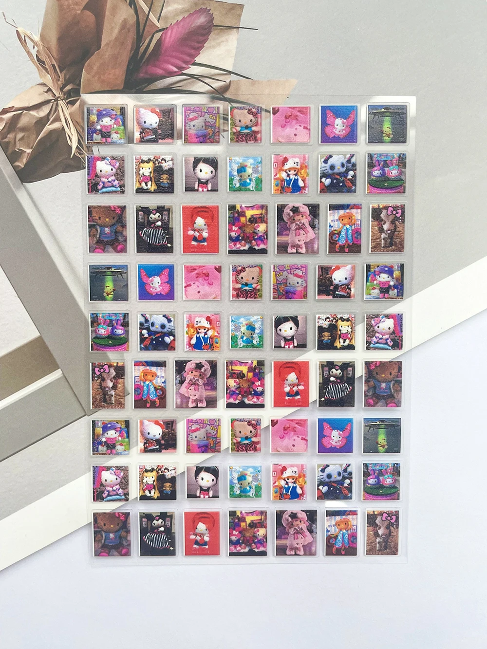 Mini Cute Sanrio Hellokitty Luggage Tags Stickers Nail Art Suitcase Scrapbook Handbook Mobile Phone Shell Waterproof Stickers